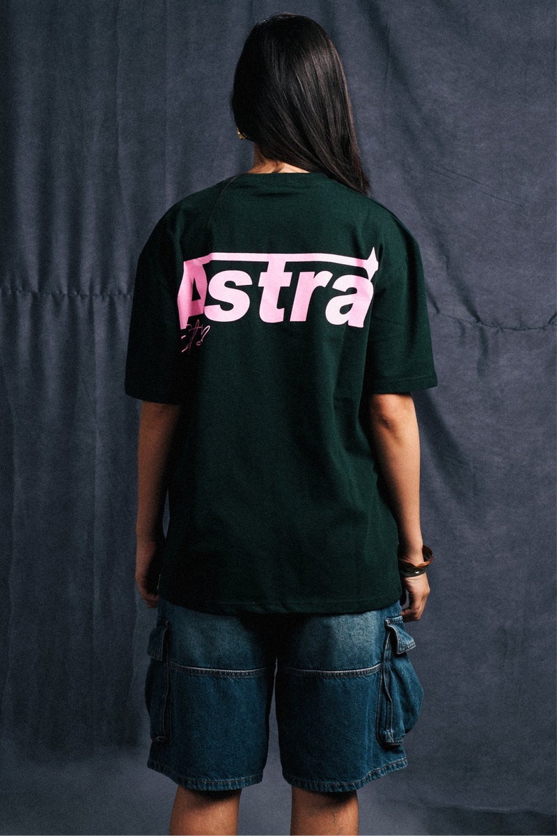 Double Logo Tee In Olive