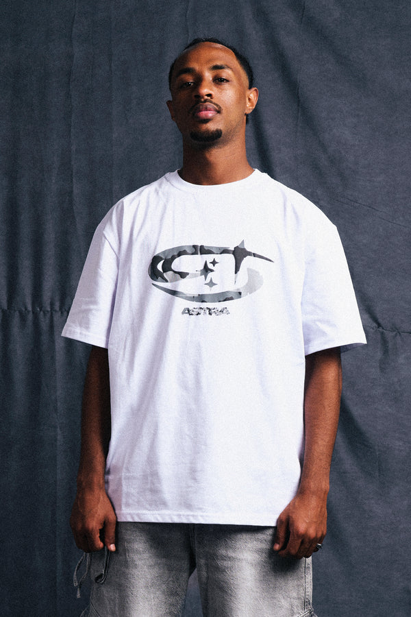 Astra Camo Tee In White
