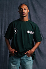 Double Logo Tee In Olive