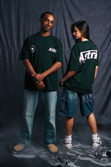 Double Logo Tee In Olive